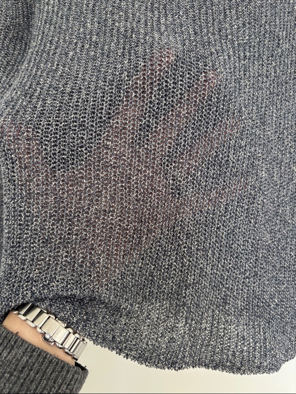 Eileen Fisher Heathered Gray Crewneck Sweater - Picture 4 of 6